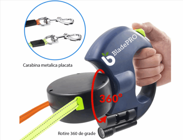 lesa retractabila dubla caini BladePRO DualFlex 360